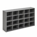 Regal mit 20 Fächern MDF Grau