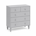 Kommode mit 5 Schubladen Grau MDF