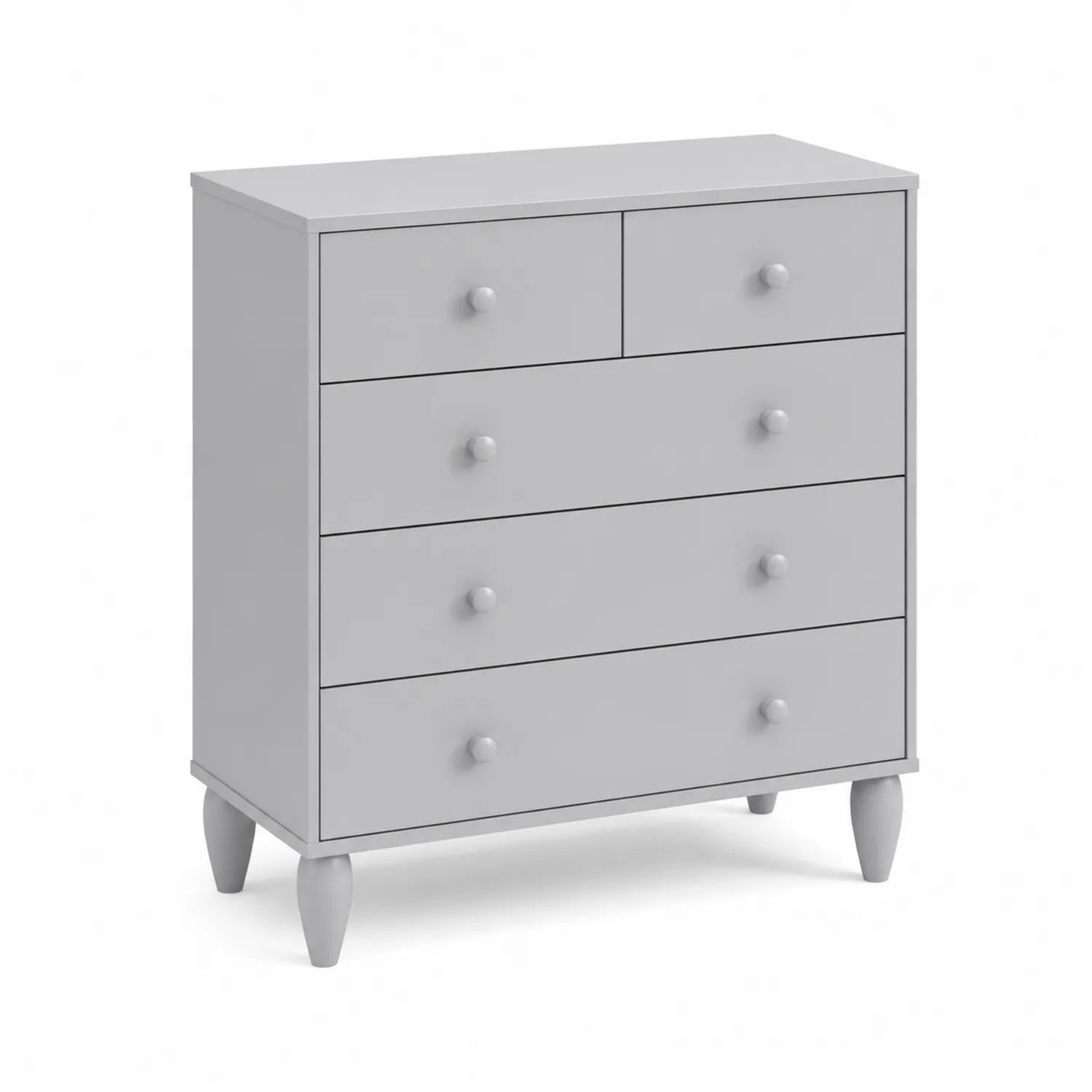 Kommode mit 5 Schubladen Grau MDF