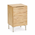 Nachttisch aus Akazienholz mit gewellter Front 60cm