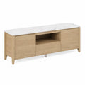 TV-Schrank Holz mit Marmoroberfläche 150x40x50 cm