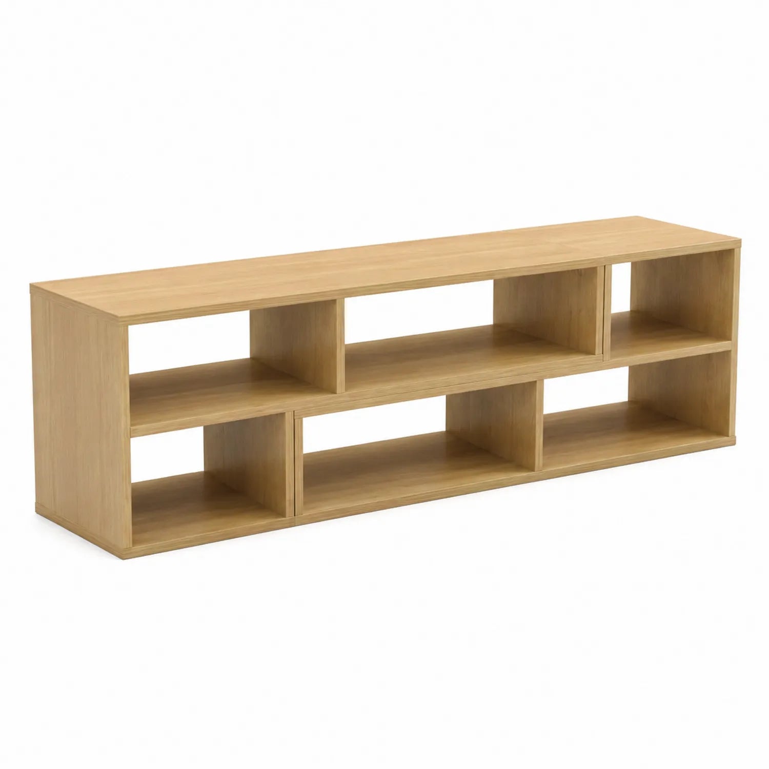 Regal Eichenholz 120x30x45 cm 6 Fächer