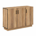 Sideboard Holzfaserplatte Eiche mit 3 Türen 120x35x80cm